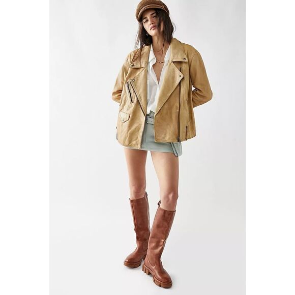 - NWT Free People We The Free Jealousy Leather Moto Jacket Size S - Picture 5 of 10